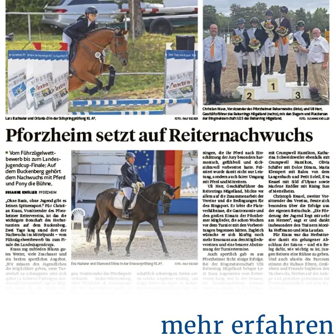 Pforzheim setzt auf Reiternachwuchs